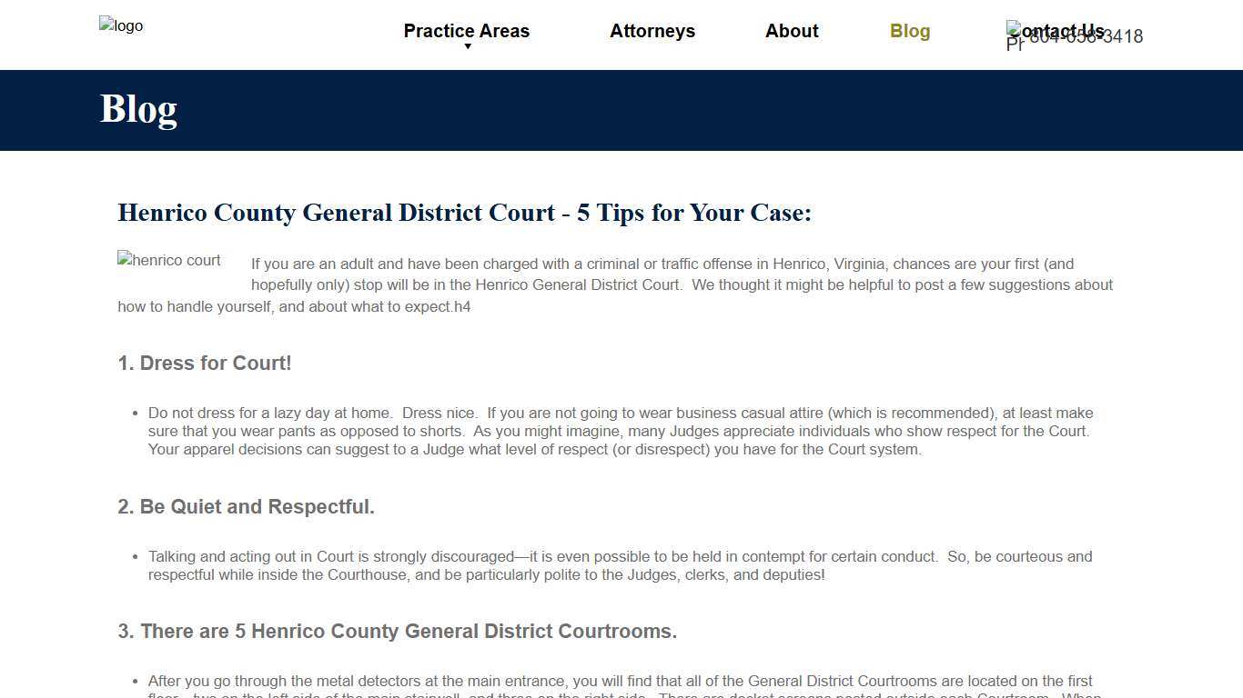 Henrico County General District Court - 5 Tips for Your Case: - BoykoNapier